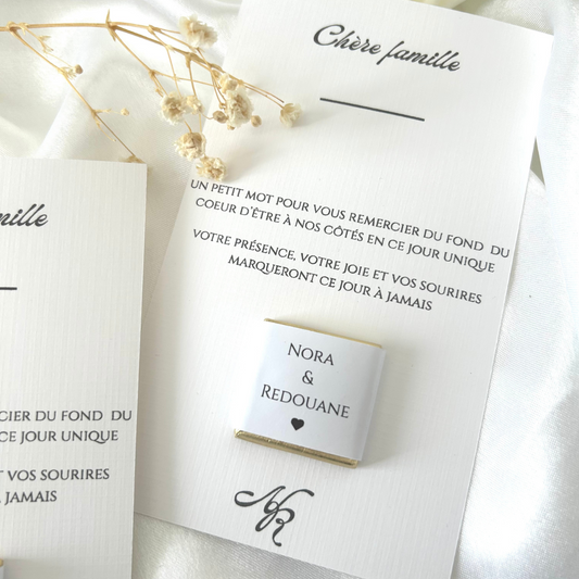 Carte de remerciement - ELEGANCE